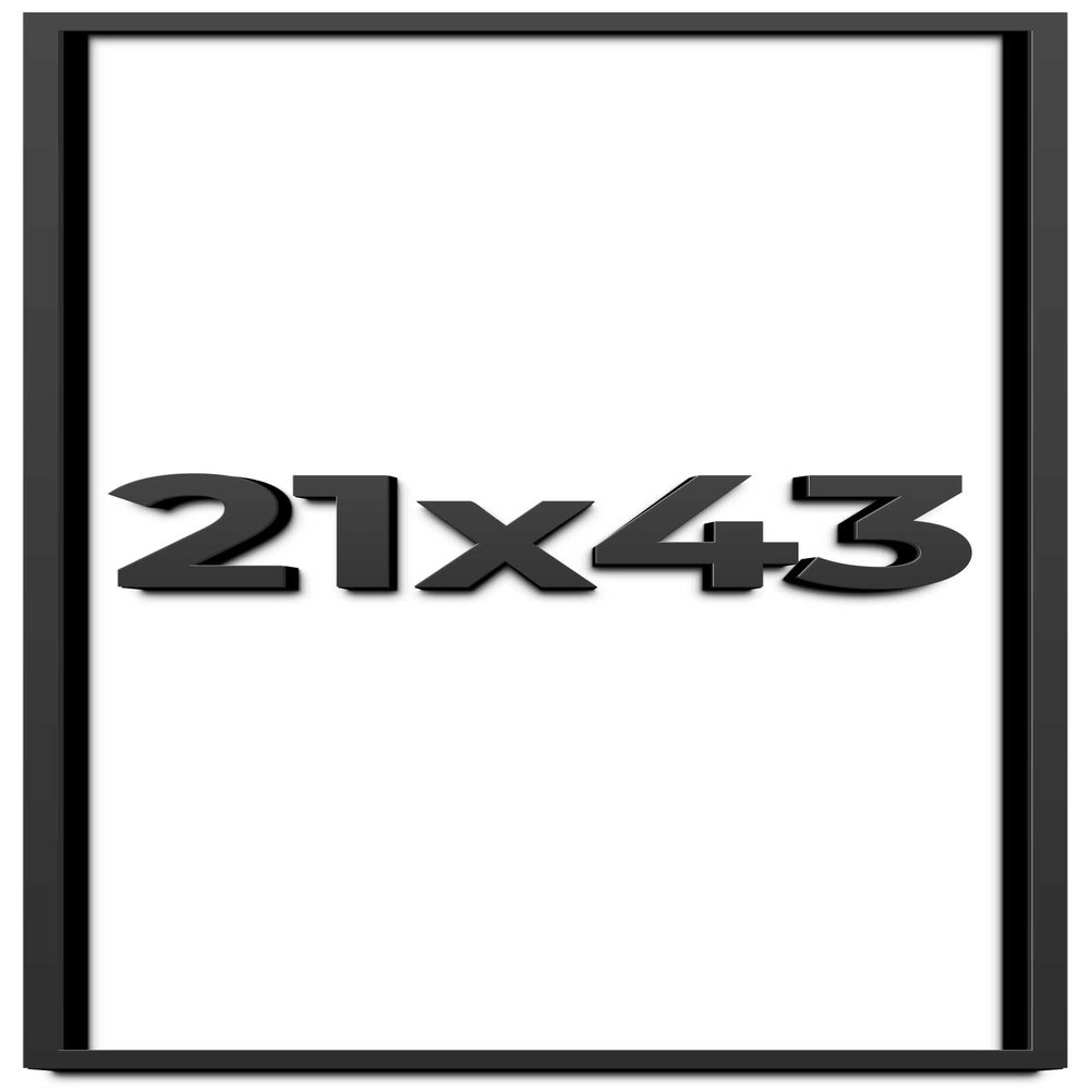 21x43 Shadow Box Frame Black | 1 Inch Deep Solid Wood Shadowbox Display Frame | UV Resistant Acrylic Plexiglass, Acid Free Backing, and Hanging Hardware | Dugan Picture Frame Style