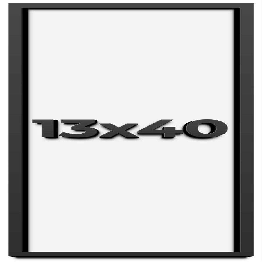 13x40 Shadow Box Frame Black | 1 Inch Deep Solid Wood Shadowbox Display Frame | UV Resistant Acrylic Plexiglass, Acid Free Backing, and Hanging Hardware | Dugan Picture Frame Style