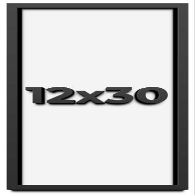12x30 Shadow Box Frame Black | 1 Inch Deep Solid Wood Shadowbox Display Frame | UV Resistant Acrylic Plexiglass, Acid Free Backing, and Hanging Hardware | Dugan Picture Frame Style