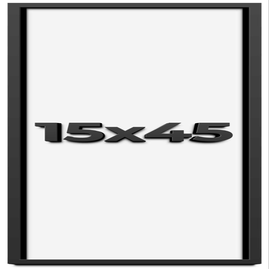 15x45 Shadow Box Frame Black | 1 Inch Deep Solid Wood Shadowbox Display Frame | UV Resistant Acrylic Plexiglass, Acid Free Backing, and Hanging Hardware | Dugan Picture Frame Style
