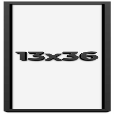 13x36 Shadow Box Frame Black | 1 Inch Deep Solid Wood Shadowbox Display Frame | UV Resistant Acrylic Plexiglass, Acid Free Backing, and Hanging Hardware | Dugan Picture Frame Style