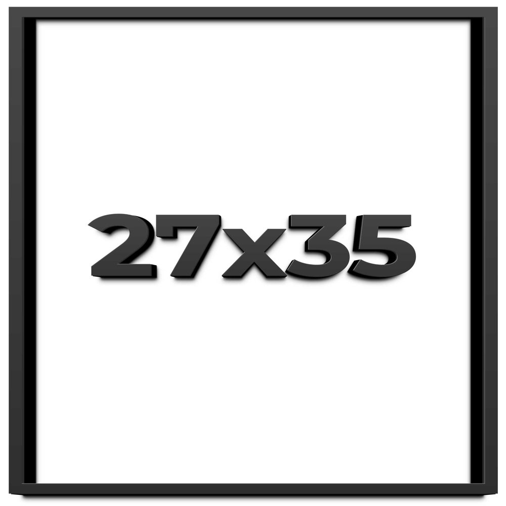 27x35 Shadow Box Frame Black | 1 Inch Deep Solid Wood Shadowbox Display | UV Resistant Acrylic Plexiglass, Acid Free Backing, Hanging Hardware | Dugan Picture Frame Style