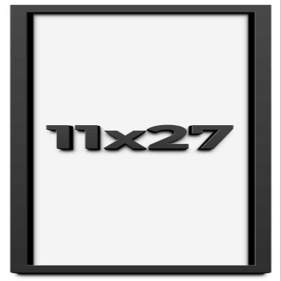 11x27 Shadow Box Frame Black | 1 Inch Deep Solid Wood Shadowbox Display Frame | UV Resistant Acrylic Plexiglass, Acid Free Backing, and Hanging Hardware | Dugan Picture Frame Style