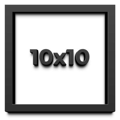 10x10 Shadow Box Frame Black | 1 Inch Deep Solid Wood Shadowbox Display Frame | UV Resistant Acrylic Plexiglass, Acid Free Backing, and Hanging Hardware | Dugan Picture Frame Style
