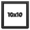 10x10 Shadow Box Frame Black | 1 Inch Deep Solid Wood Shadowbox Display Frame | UV Resistant Acrylic Plexiglass, Acid Free Backing, and Hanging Hardware | Dugan Picture Frame Style view 1