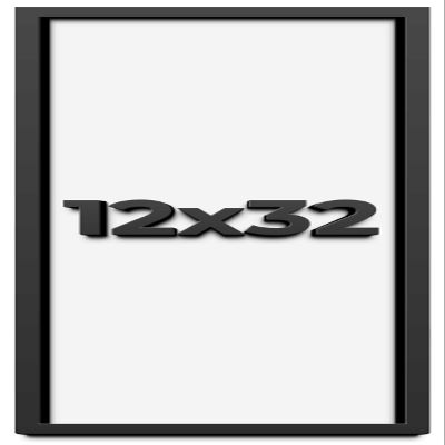 12x32 Shadow Box Frame Black | 1 Inch Deep Solid Wood Shadowbox Display Frame | UV Resistant Acrylic Plexiglass, Acid Free Backing, and Hanging Hardware | Dugan Picture Frame Style