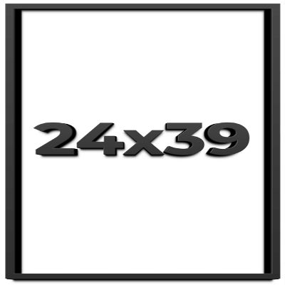 24x39 Shadow Box Frame Black | 1 Inch Deep Solid Wood Shadowbox Display Frame | UV Resistant Acrylic Plexiglass, Acid Free Backing, and Hanging Hardware | Dugan Picture Frame Style