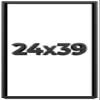 24x39 Shadow Box Frame Black | 1 Inch Deep Solid Wood Shadowbox Display Frame | UV Resistant Acrylic Plexiglass, Acid Free Backing, and Hanging Hardware | Dugan Picture Frame Style view 1
