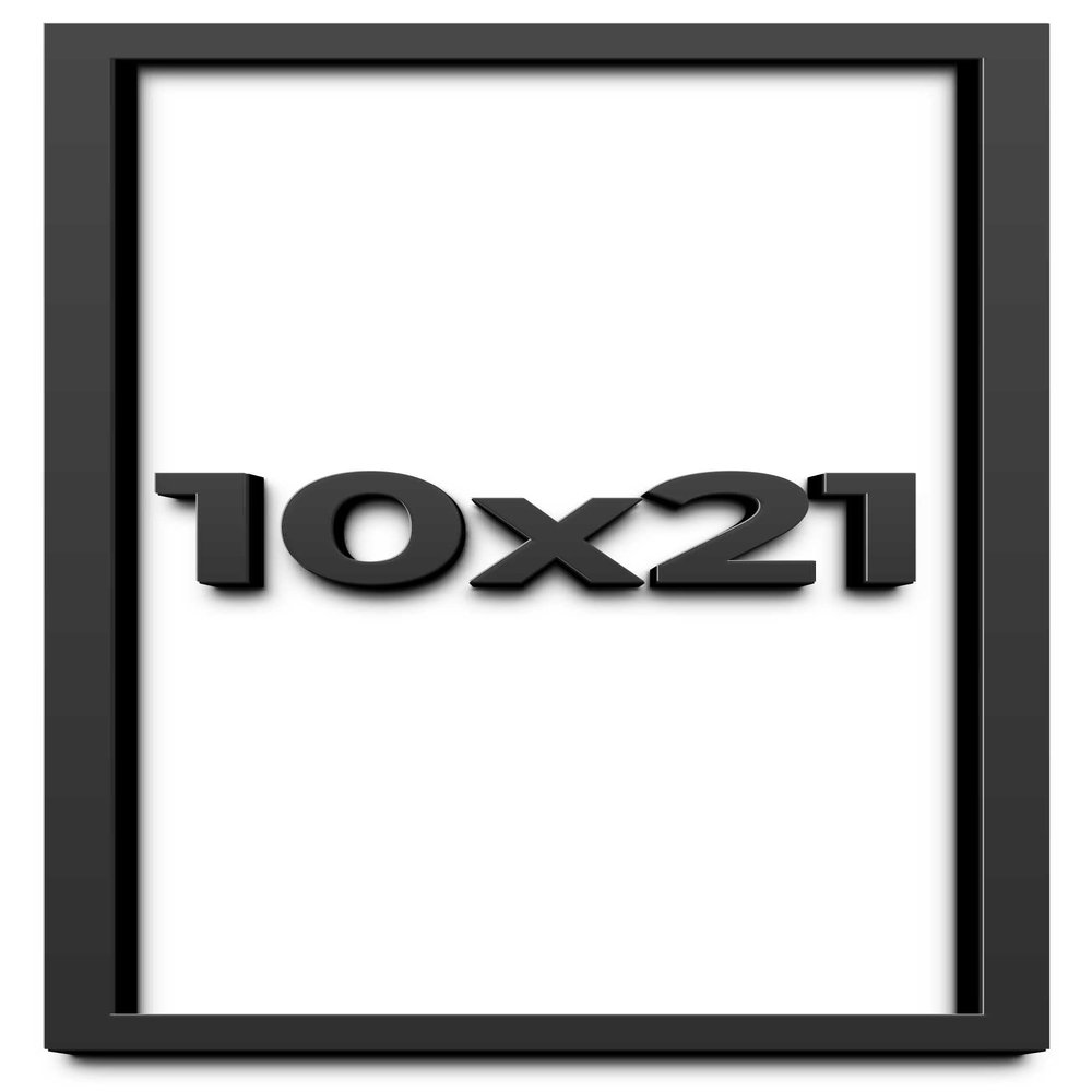 10x21 Shadow Box Frame Black | 1 Inch Deep Solid Wood Shadowbox Display Frame | UV Resistant Acrylic Plexiglass, Acid Free Backing, and Hanging Hardware | Dugan Picture Frame Style