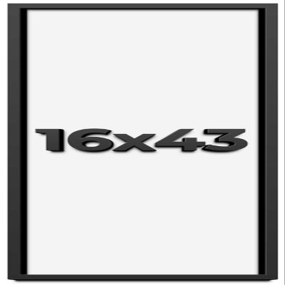 16x43 Shadow Box Frame Black | 1 Inch Deep Solid Wood Shadowbox Display Frame | UV Resistant Acrylic Plexiglass, Acid Free Backing, and Hanging Hardware | Dugan Picture Frame Style