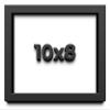 10x8 Shadow Box Frame Black | 1 Inch Deep Solid Wood Shadowbox Display Frame | UV Resistant Acrylic Plexiglass, Acid Free Backing, and Hanging Hardware | Dugan Picture Frame Style view 1