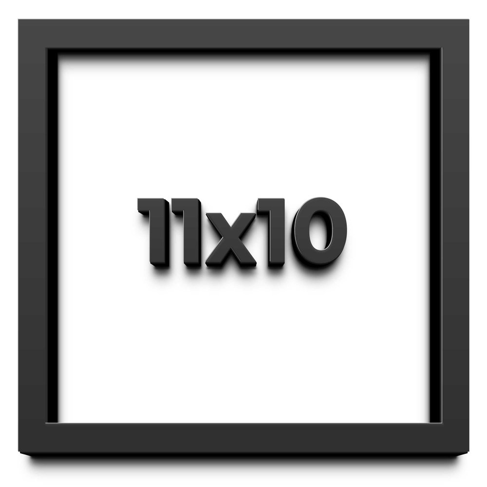 11x10 Shadow Box Frame Black | 1 Inch Deep Solid Wood Shadowbox Display Frame | UV Resistant Acrylic Plexiglass, Acid Free Backing, and Hanging Hardware | Dugan Picture Frame Style