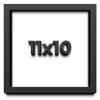 11x10 Shadow Box Frame Black | 1 Inch Deep Solid Wood Shadowbox Display Frame | UV Resistant Acrylic Plexiglass, Acid Free Backing, and Hanging Hardware | Dugan Picture Frame Style view 1
