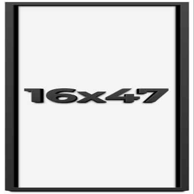 16x47 Shadow Box Frame Black | 1 Inch Deep Solid Wood Shadowbox Display Frame | UV Resistant Acrylic Plexiglass, Acid Free Backing, and Hanging Hardware | Dugan Picture Frame Style