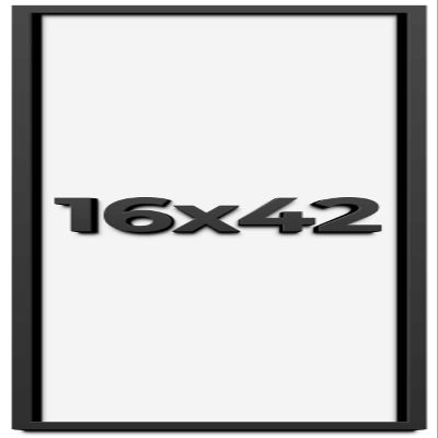 16x42 Shadow Box Frame Black | 1 Inch Deep Solid Wood Shadowbox Display Frame | UV Resistant Acrylic Plexiglass, Acid Free Backing, and Hanging Hardware | Dugan Picture Frame Style