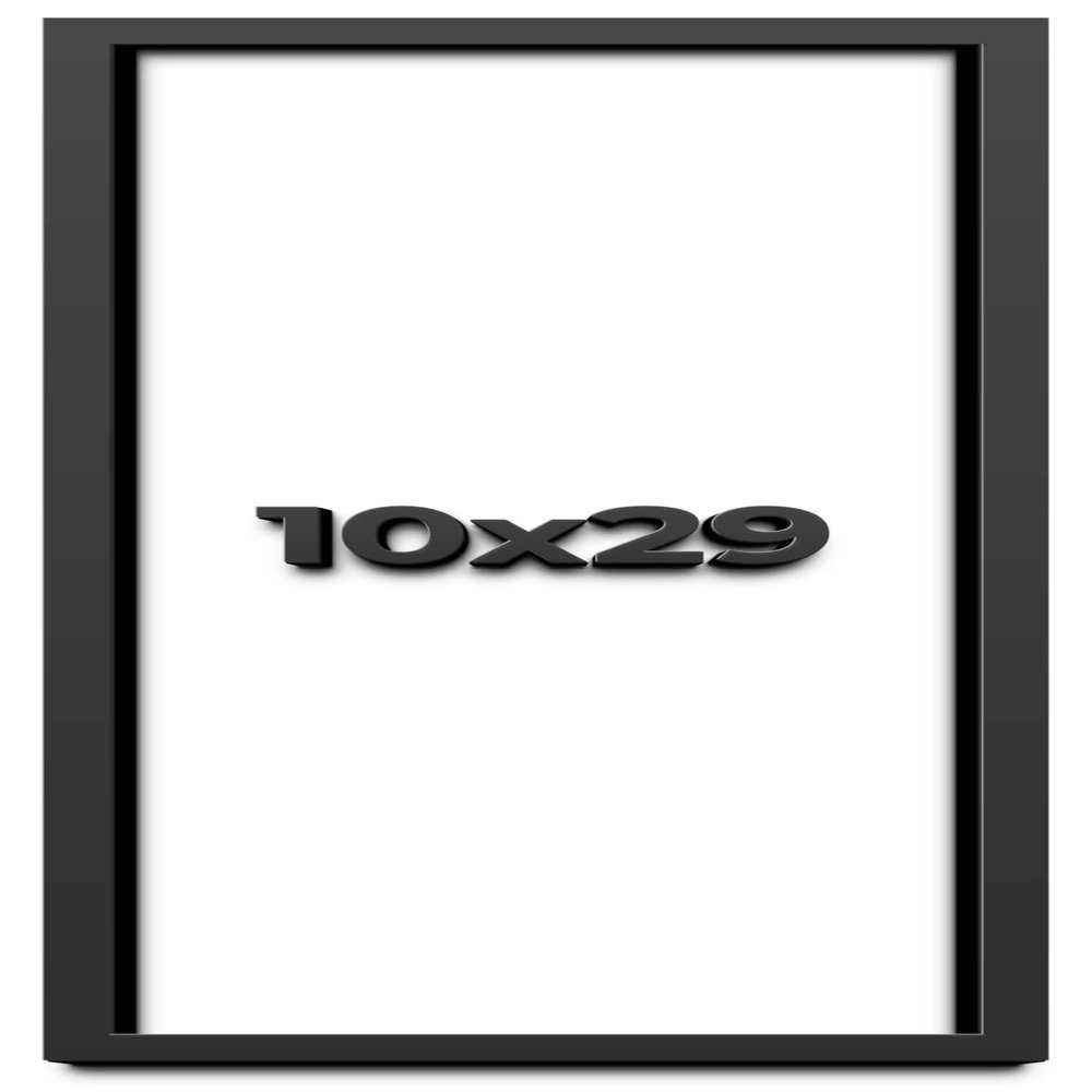 10x29 Shadow Box Frame Black | 1 Inch Deep Solid Wood Shadowbox Display Frame | UV Resistant Acrylic Plexiglass, Acid Free Backing, and Hanging Hardware | Dugan Picture Frame Style