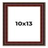 10x13 Frame Mahogany Brown with Gold Trim | Solid Wood Picture Frame Width 1.5 Inches | Interior Depth 0.5 Inches | Charles Executive Frame with UV Acrylic, Foam Board Backing & Hanging Hardware view 1