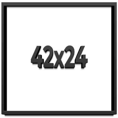 42x24 Shadow Box Frame Black | 1 Inch Deep Solid Wood Shadowbox Display Frame | UV Resistant Acrylic Plexiglass, Acid Free Backing, and Hanging Hardware | Dugan Picture Frame Style