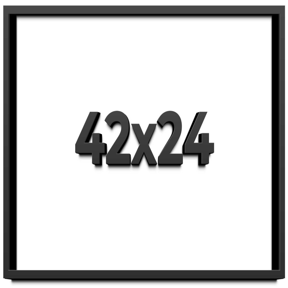 42x24 Shadow Box Frame Black | 1 Inch Deep Solid Wood Shadowbox Display Frame | UV Resistant Acrylic Plexiglass, Acid Free Backing, and Hanging Hardware | Dugan Picture Frame Style