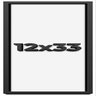 12x33 Shadow Box Frame Black | 1 Inch Deep Solid Wood Shadowbox Display Frame | UV Resistant Acrylic Plexiglass, Acid Free Backing, and Hanging Hardware | Dugan Picture Frame Style