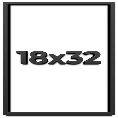 18x32 Shadow Box Frame Black | 1 Inch Deep Solid Wood Shadowbox Display Frame | UV Resistant Acrylic Plexiglass, Acid Free Backing, and Hanging Hardware | Dugan Picture Frame Style