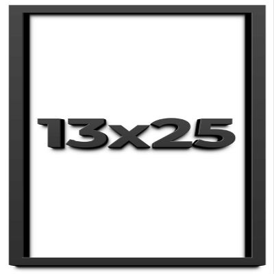 13x25 Shadow Box Frame Black | 1 Inch Deep Solid Wood Shadowbox Display Frame | UV Resistant Acrylic Plexiglass, Acid Free Backing, and Hanging Hardware | Dugan Picture Frame Style