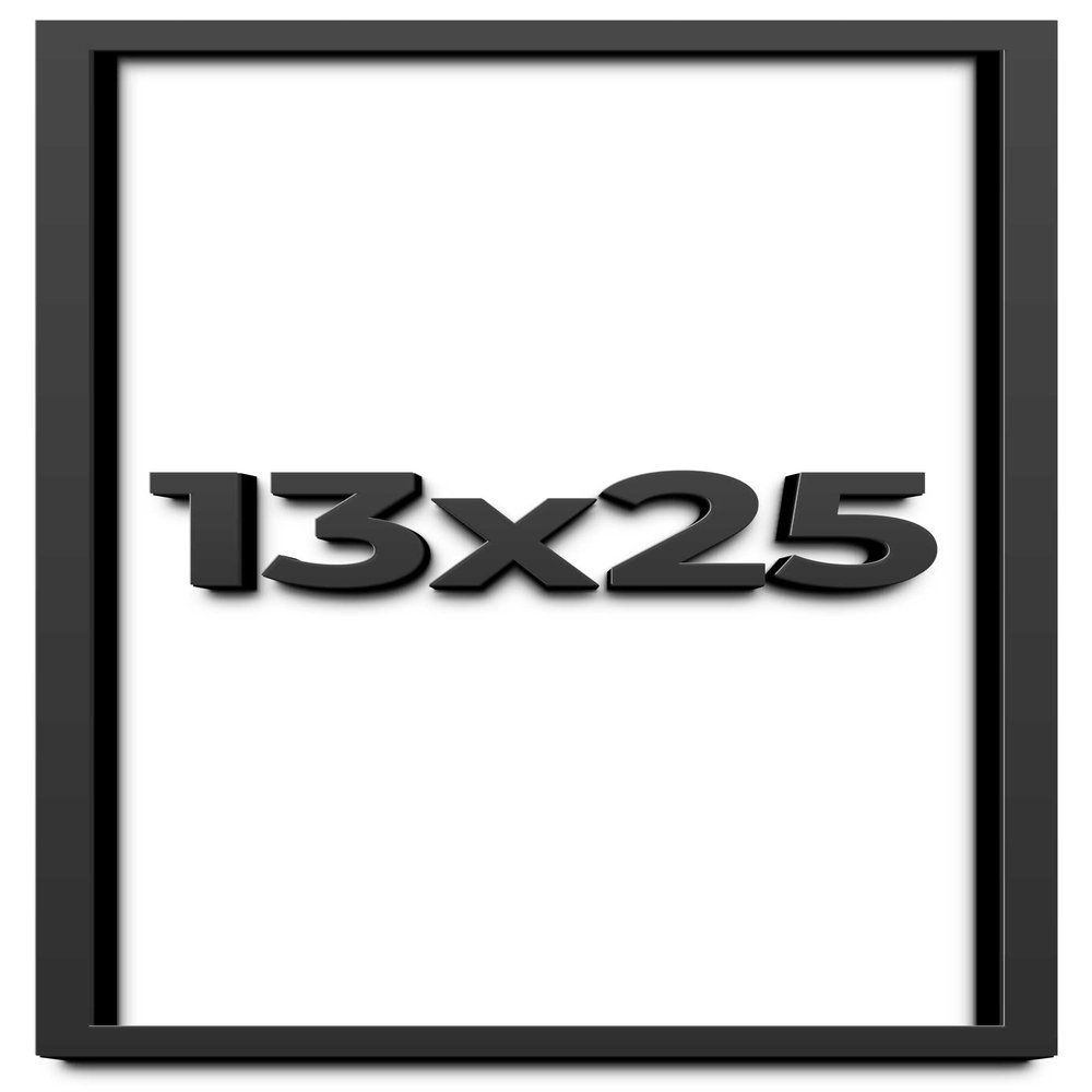 13x25 Shadow Box Frame Black | 1 Inch Deep Solid Wood Shadowbox Display Frame | UV Resistant Acrylic Plexiglass, Acid Free Backing, and Hanging Hardware | Dugan Picture Frame Style