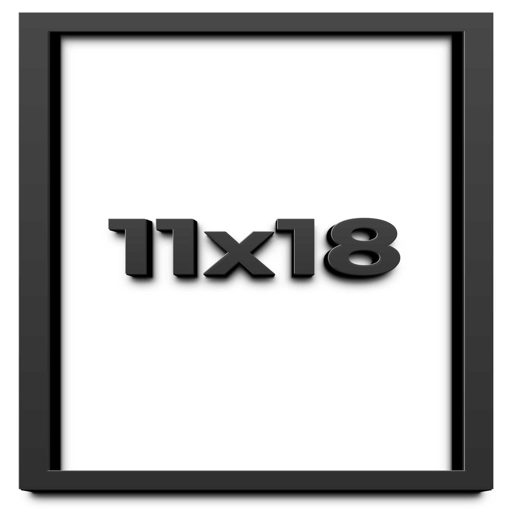 11x18 Shadow Box Frame Black | 1 Inch Deep Solid Wood Shadowbox Display | UV Resistant Acrylic Plexiglass, Acid Free Backing, Hanging Hardware | Dugan Picture Style