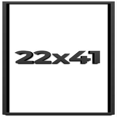 22x41 Shadow Box Frame Black | 1 Inch Deep Solid Wood Shadowbox Display Frame | UV Resistant Acrylic Plexiglass, Acid Free Backing, and Hanging Hardware | Dugan Picture Frame Style