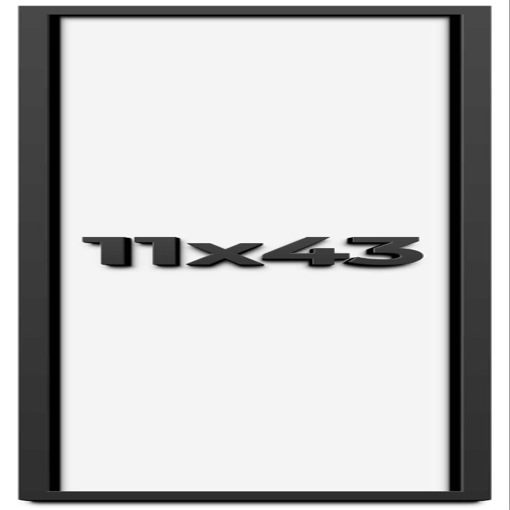 11x43 Shadow Box Frame Black | 1 Inch Deep Solid Wood Shadowbox Display Frame | UV Resistant Acrylic Plexiglass, Acid Free Backing, and Hanging Hardware | Dugan Picture Frame Style