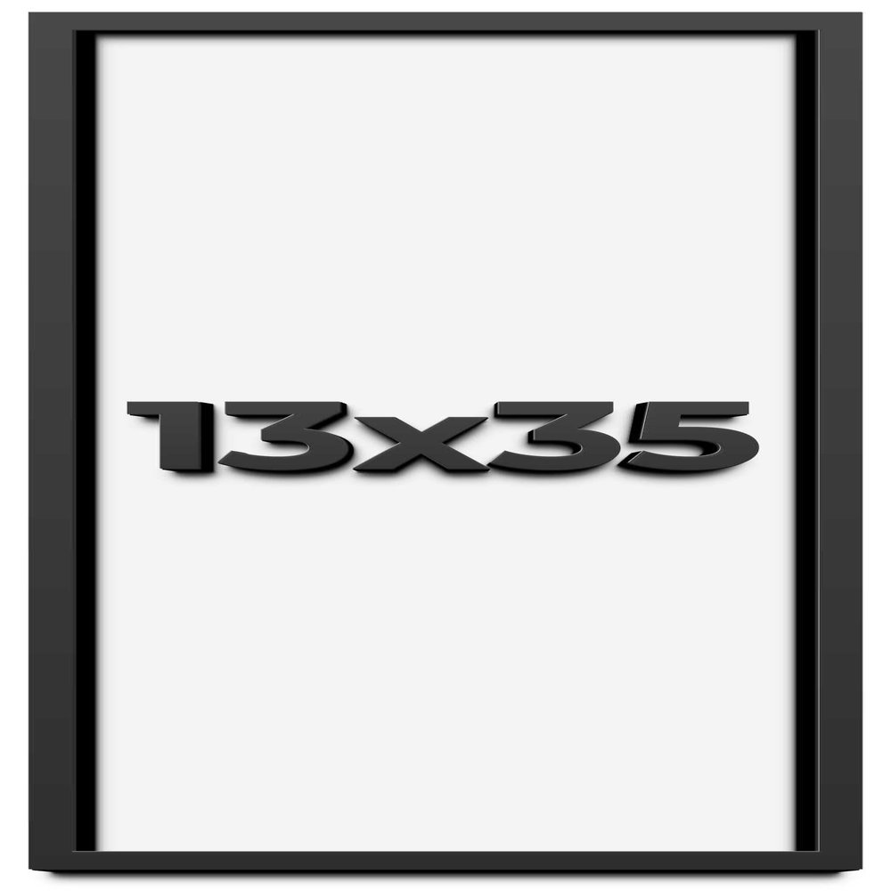 13x35 Shadow Box Frame Black | 1 Inch Deep Solid Wood Shadowbox Display Frame | UV Resistant Acrylic Plexiglass, Acid Free Backing, and Hanging Hardware | Dugan Picture Frame Style