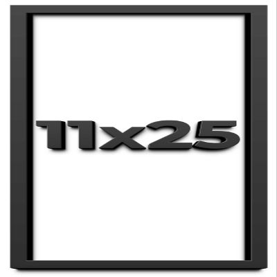 11x25 Shadow Box Frame Black | 1 Inch Deep Solid Wood Shadowbox Display Frame | UV Resistant Acrylic Plexiglass, Acid Free Backing, and Hanging Hardware | Dugan Picture Frame Style