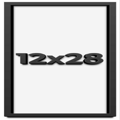 12x28 Shadow Box Frame Black | 1 Inch Deep Solid Wood Shadowbox Display Frame | UV Resistant Acrylic Plexiglass, Acid Free Backing, and Hanging Hardware | Dugan Picture Frame Style
