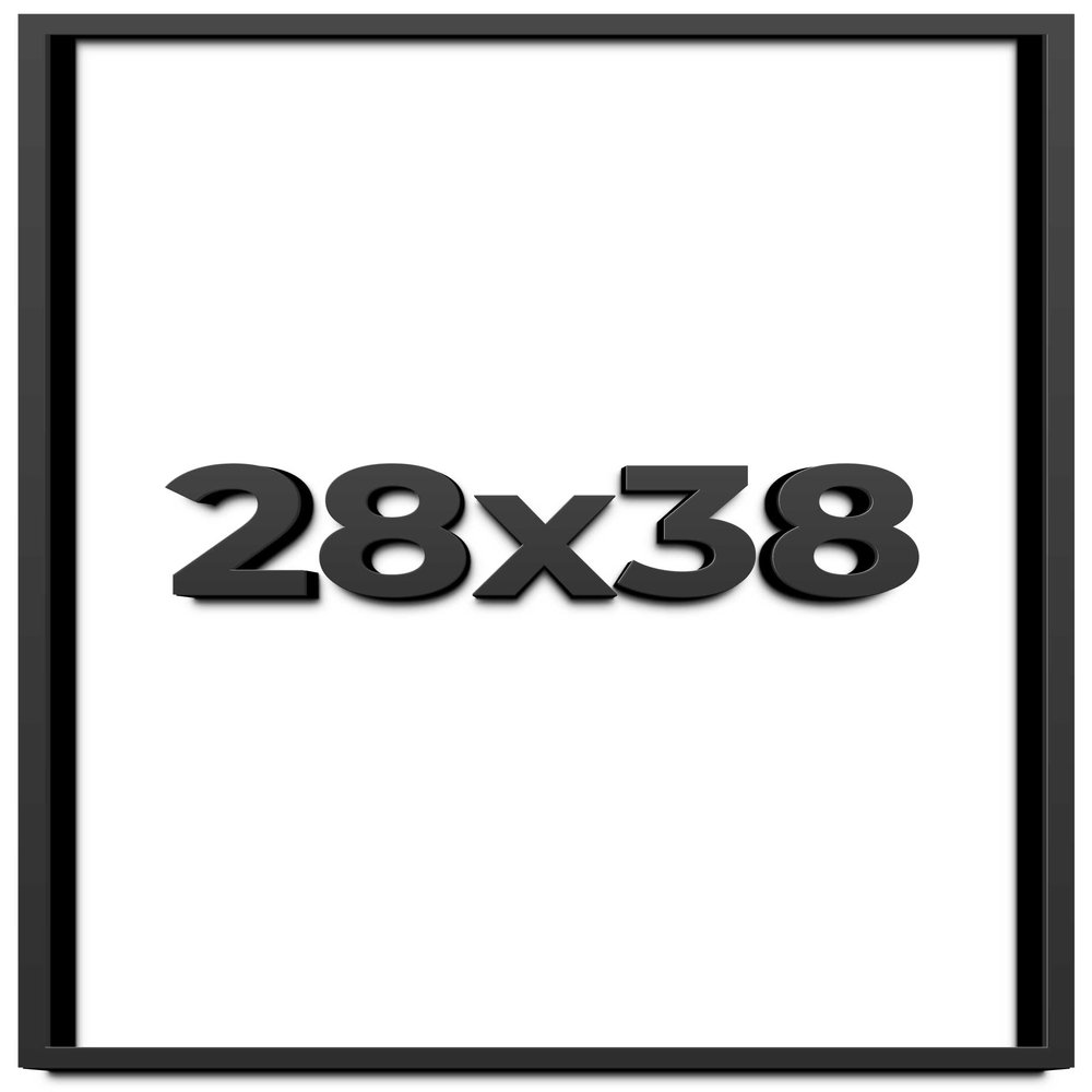 28x38 Shadow Box Frame Black | 1 Inch Deep Solid Wood Shadowbox Display Frame | UV Resistant Acrylic Plexiglass, Acid Free Backing, and Hanging Hardware | Dugan Picture Frame Style