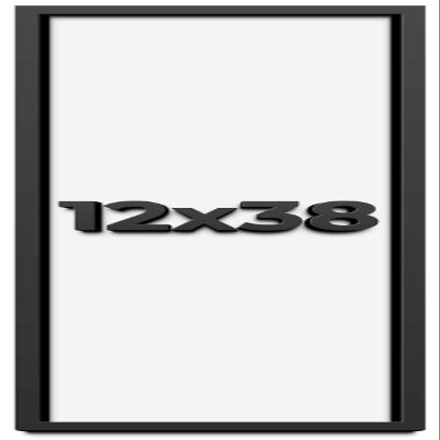 12x38 Shadow Box Frame Black | 1 Inch Deep Solid Wood Shadowbox Display Frame | UV Resistant Acrylic Plexiglass, Acid Free Backing, and Hanging Hardware | Dugan Picture Frame Style