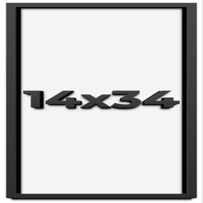 14x34 Shadow Box Frame Black | 1 Inch Deep Solid Wood Shadowbox Display Frame | UV Resistant Acrylic Plexiglass, Acid Free Backing, and Hanging Hardware | Dugan Picture Frame Style