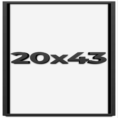 20x43 Shadow Box Frame Black | 1 Inch Deep Solid Wood Shadowbox Display Frame | UV Resistant Acrylic Plexiglass, Acid Free Backing, and Hanging Hardware | Dugan Picture Frame Style