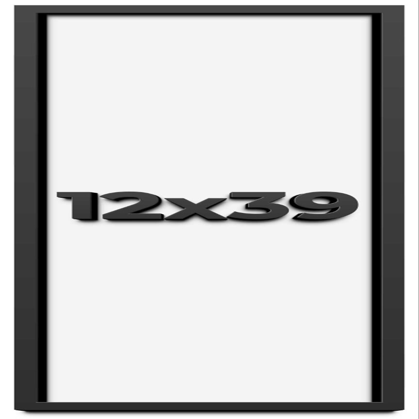 12x39 Shadow Box Frame Black | 1 Inch Deep Solid Wood Shadowbox Display Frame | UV Resistant Acrylic Plexiglass, Acid Free Backing, and Hanging Hardware | Dugan Picture Frame Style
