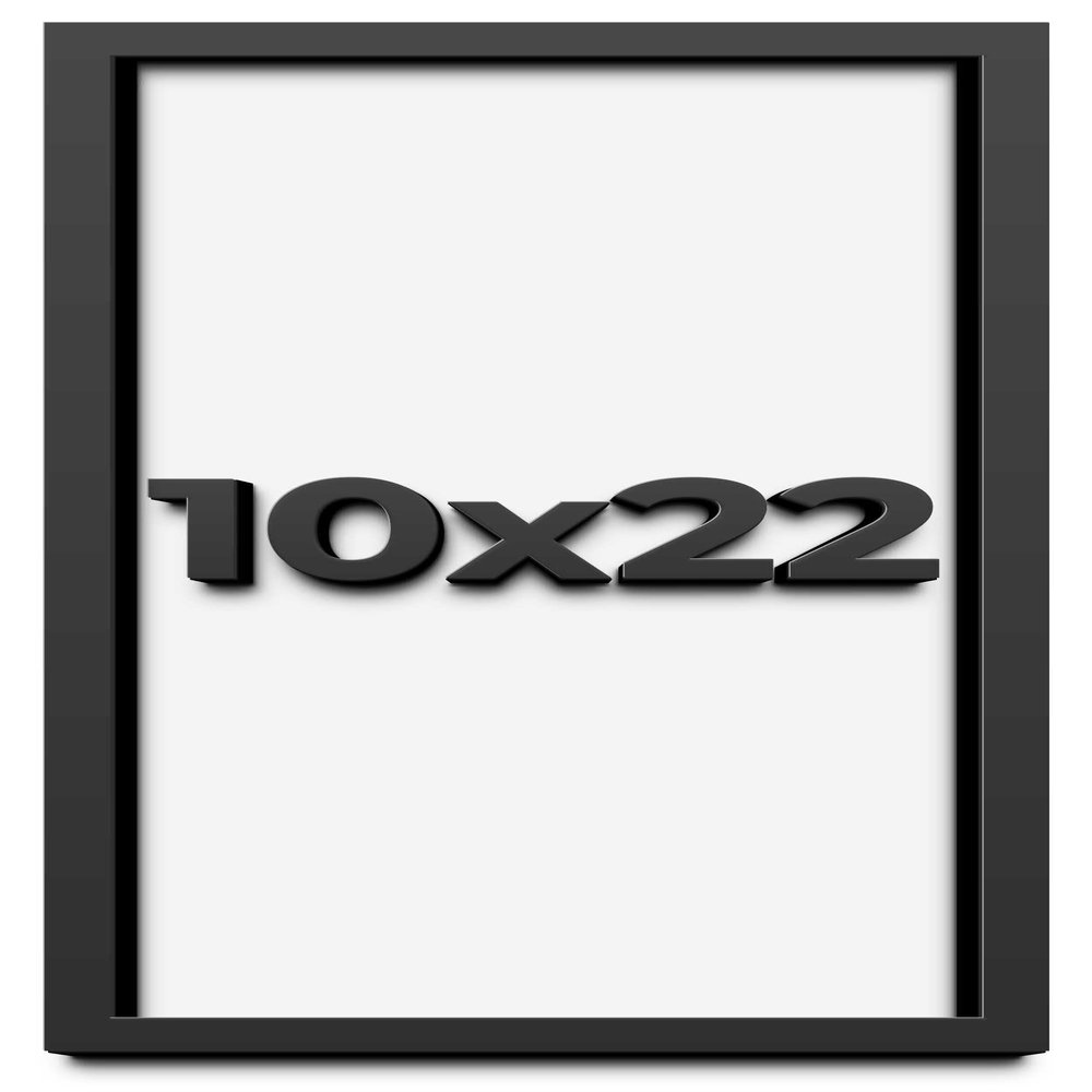 10x22 Shadow Box Frame Black | 1 Inch Deep Solid Wood Shadowbox Display Frame | UV Resistant Acrylic Plexiglass, Acid Free Backing, and Hanging Hardware | Dugan Picture Frame Style