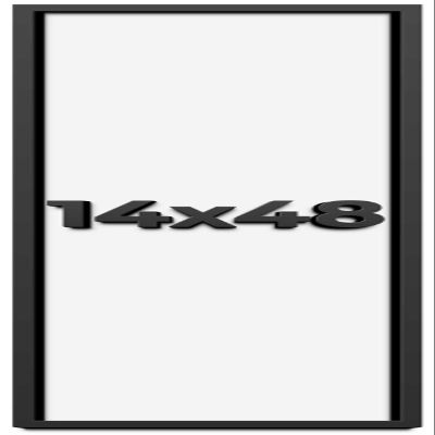 14x48 Shadow Box Frame Black | 1 Inch Deep Solid Wood Shadowbox Display Frame | UV Resistant Acrylic Plexiglass, Acid Free Backing, and Hanging Hardware | Dugan Picture Frame Style