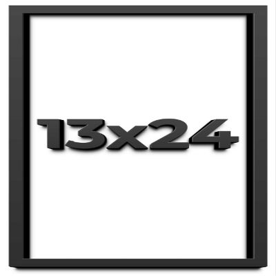 13x24 Shadow Box Frame Black | 1 Inch Deep Solid Wood Shadowbox Display Frame | UV Resistant Acrylic Plexiglass, Acid Free Backing, and Hanging Hardware | Dugan Picture Frame Style