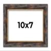 10x7 Frame Dark Brown Oak with Gold Fillet Solid Wood Picture Frame | 1.5 Inch Moulding Width | Garrett Modern Photo Frame Complete with UV Acrylic, Foam Board Backing & Hanging Hardware view 1