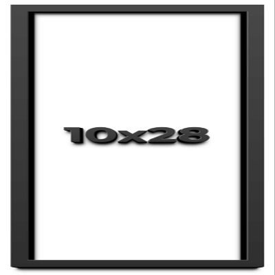 10x28 Shadow Box Frame Black | 1 Inch Deep Solid Wood Shadowbox Display Frame | UV Resistant Acrylic Plexiglass, Acid Free Backing, and Hanging Hardware | Dugan Picture Frame Style