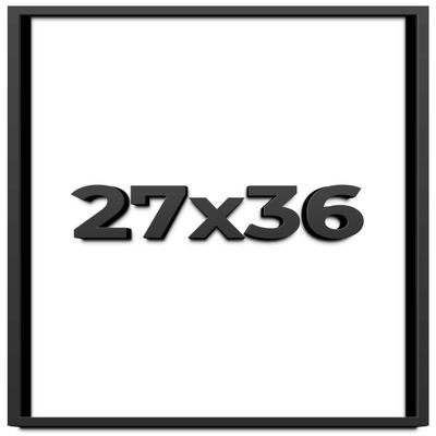 27x36 Shadow Box Frame Black | 1 Inch Deep Solid Wood Shadowbox Display | UV Resistant Acrylic Plexiglass, Acid Free Backing, Hanging Hardware | Dugan Picture Frame Style