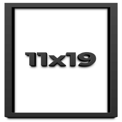 11x19 Shadow Box Frame Black | 1 Inch Deep Solid Wood Shadowbox Display Frame | UV Resistant Acrylic Plexiglass, Acid Free Backing, and Hanging Hardware | Dugan Picture Frame Style