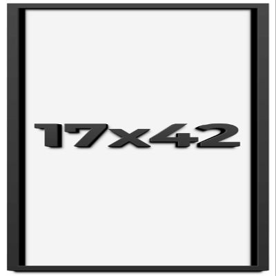 17x42 Shadow Box Frame Black | 1 Inch Deep Solid Wood Shadowbox Display | UV Resistant Acrylic Plexiglass, Acid Free Backing, Hanging Hardware | Dugan Picture Frame Style