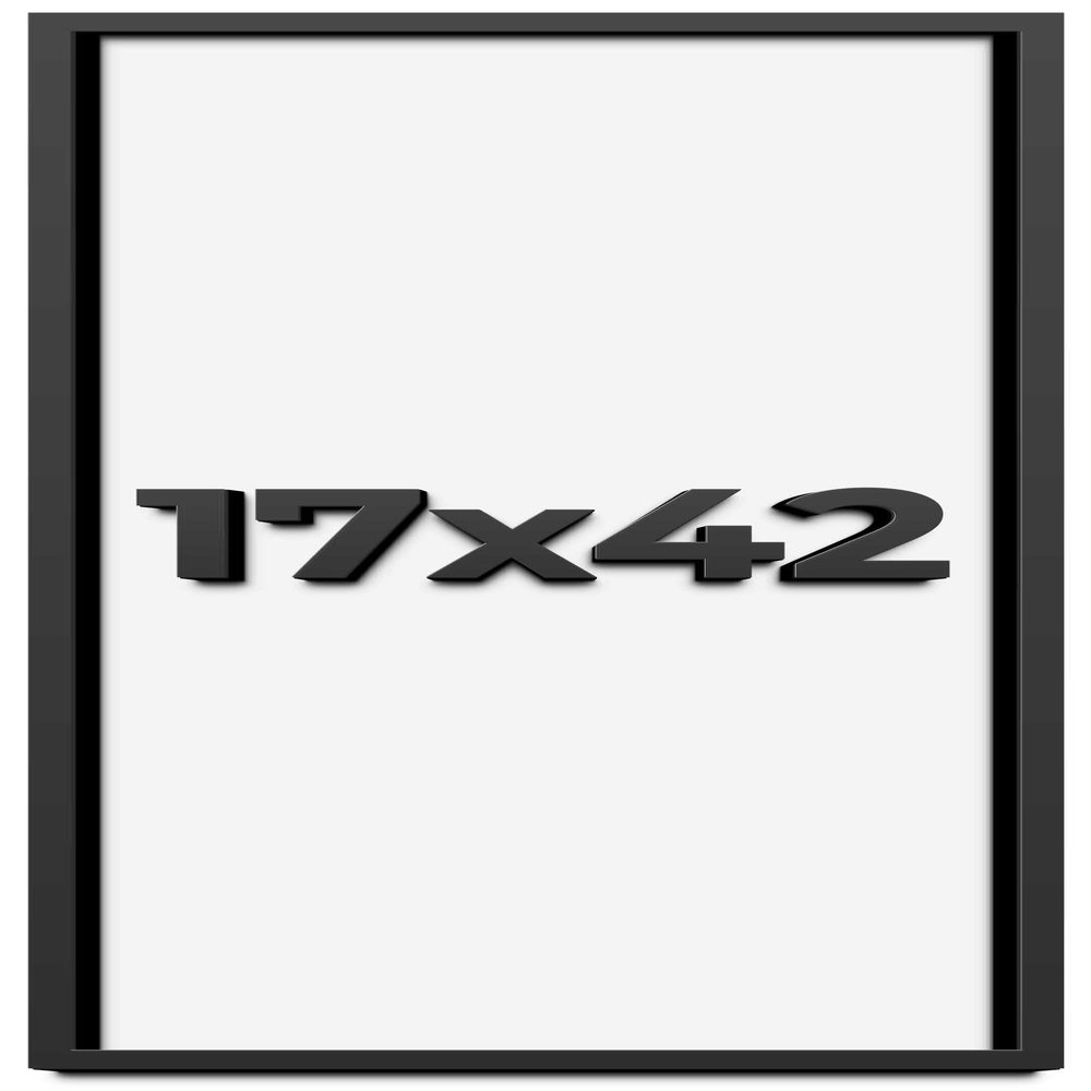 17x42 Shadow Box Frame Black | 1 Inch Deep Solid Wood Shadowbox Display | UV Resistant Acrylic Plexiglass, Acid Free Backing, Hanging Hardware | Dugan Picture Frame Style