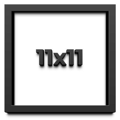 11x11 Shadow Box Frame Black | 1 Inch Deep Solid Wood Shadowbox Display Frame | UV Resistant Acrylic Plexiglass, Acid Free Backing, and Hanging Hardware | Dugan Picture Frame Style