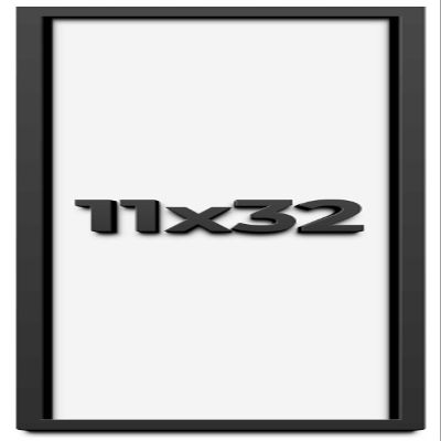 11x32 Shadow Box Frame Black | 1 Inch Deep Solid Wood Shadowbox Display Frame | UV Resistant Acrylic Plexiglass, Acid Free Backing, and Hanging Hardware | Dugan Picture Frame Style