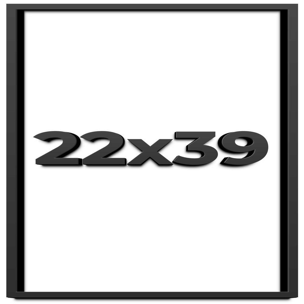 22x39 Shadow Box Frame Black | 1 Inch Deep Solid Wood Shadowbox Display Frame | UV Resistant Acrylic Plexiglass, Acid Free Backing, and Hanging Hardware | Dugan Picture Frame Style